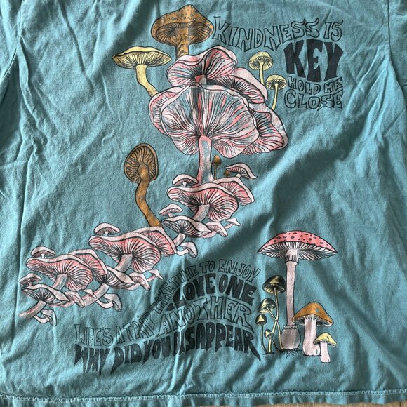 Womens Project Social T Urban Outfitters Blue Mushroom Tshirt - L/XL - Picture 2 of 5
